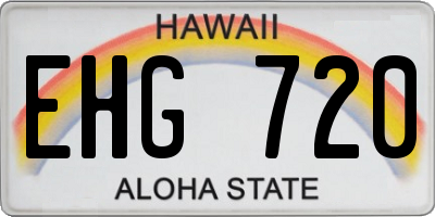 HI license plate EHG720