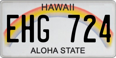 HI license plate EHG724