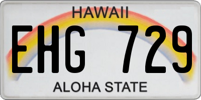 HI license plate EHG729