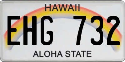 HI license plate EHG732