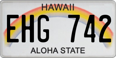 HI license plate EHG742