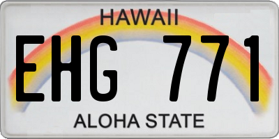 HI license plate EHG771
