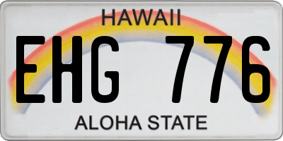 HI license plate EHG776
