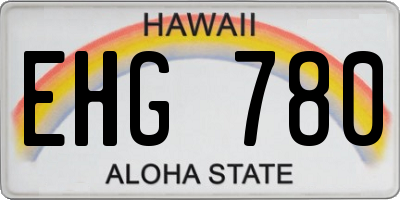 HI license plate EHG780