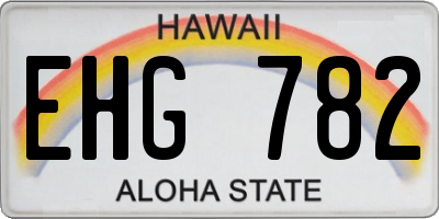 HI license plate EHG782