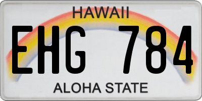 HI license plate EHG784