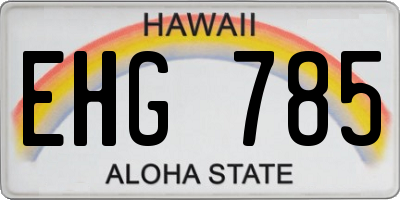 HI license plate EHG785