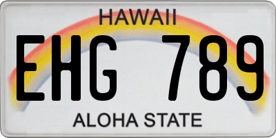 HI license plate EHG789