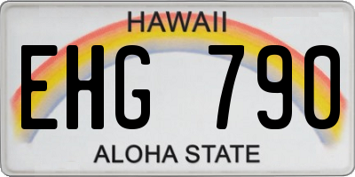 HI license plate EHG790