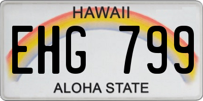 HI license plate EHG799