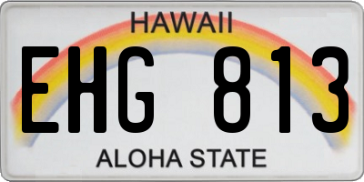 HI license plate EHG813
