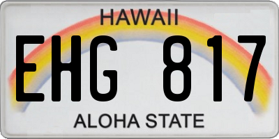 HI license plate EHG817