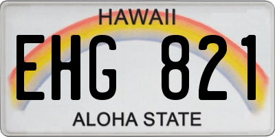 HI license plate EHG821