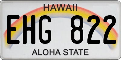 HI license plate EHG822