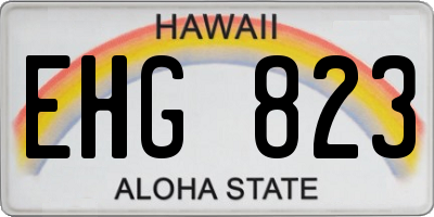 HI license plate EHG823