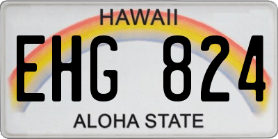 HI license plate EHG824