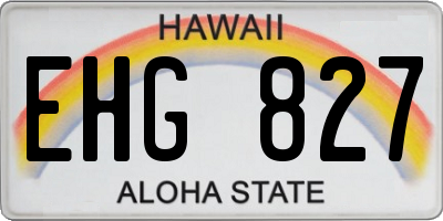 HI license plate EHG827