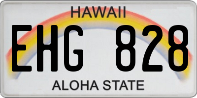 HI license plate EHG828