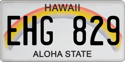 HI license plate EHG829