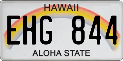 HI license plate EHG844