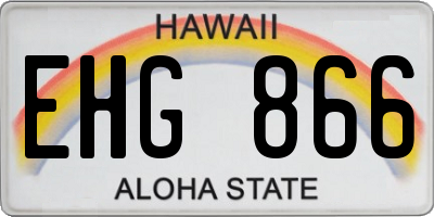 HI license plate EHG866
