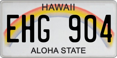 HI license plate EHG904