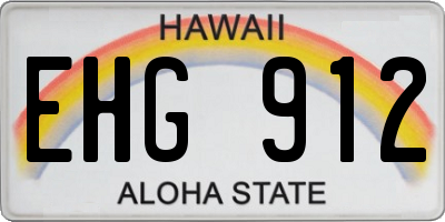 HI license plate EHG912