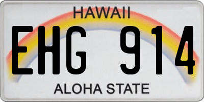 HI license plate EHG914