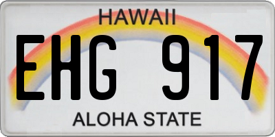 HI license plate EHG917