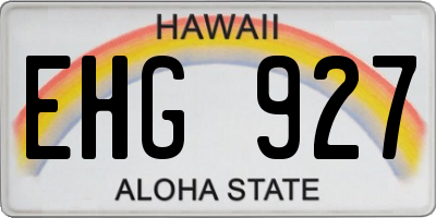 HI license plate EHG927