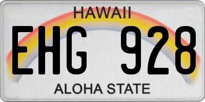 HI license plate EHG928