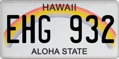 HI license plate EHG932