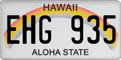 HI license plate EHG935
