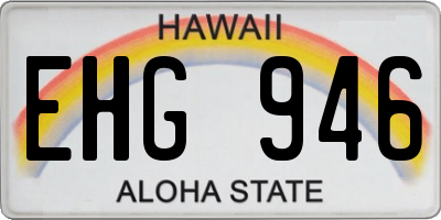 HI license plate EHG946