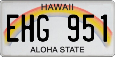 HI license plate EHG951