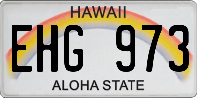 HI license plate EHG973
