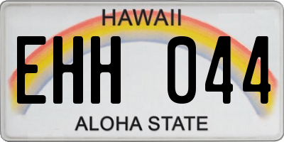 HI license plate EHH044