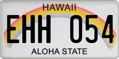 HI license plate EHH054