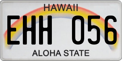 HI license plate EHH056