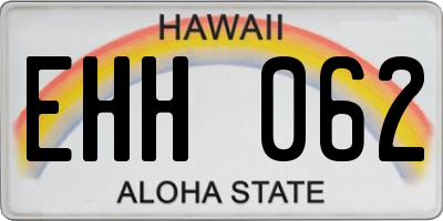 HI license plate EHH062