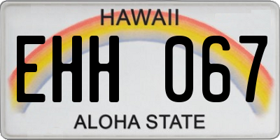 HI license plate EHH067