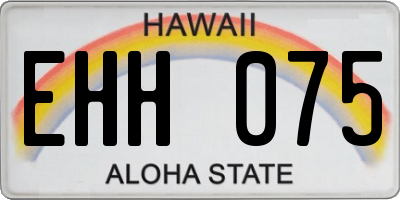 HI license plate EHH075