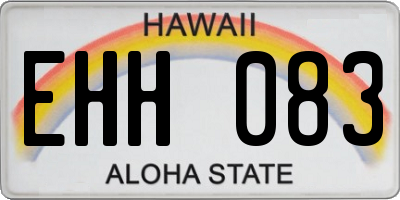 HI license plate EHH083