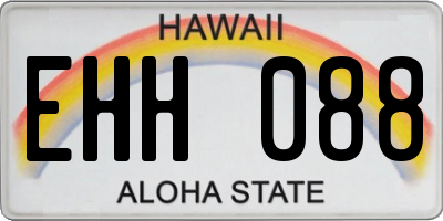 HI license plate EHH088