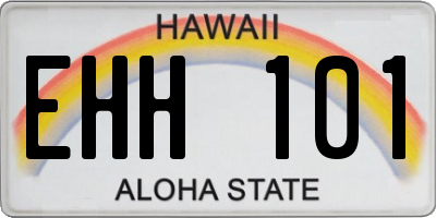 HI license plate EHH101