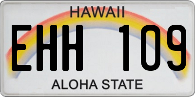 HI license plate EHH109