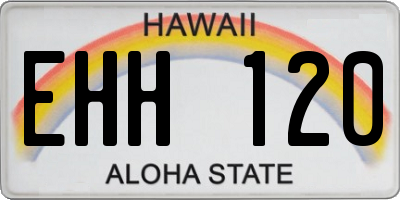 HI license plate EHH120