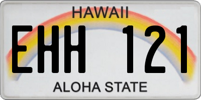 HI license plate EHH121
