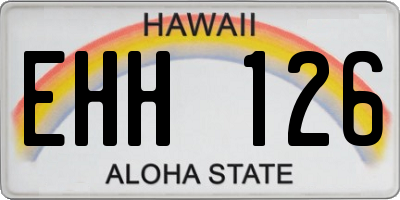 HI license plate EHH126