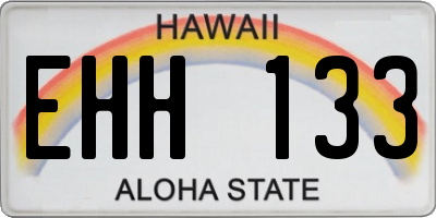 HI license plate EHH133